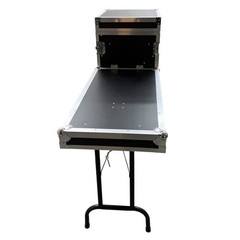 Three-door aviation case w/ mixer stand none shockproof Movable Rack for Studio