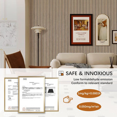 Soundproof Walnut Veneer Peel & Stick Wall Panels – 2 Pack 94.5