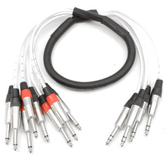 – SAST-4-8-3 – 4 Channel 1/4″ TRS Insert Snake Cable to 8 1/4″ TS – 3 Feet