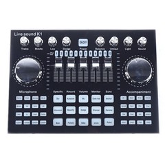 Bluetooth Live Sound Card Voice Changer, Audio DJ Mixer w/ Multiple Sound Effect