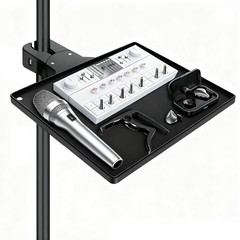 Sound Card Tray Clamp On Microphone Stand Tray Sound Card Cell Phone Mic Rack