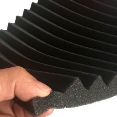 52 Pack Black red 1″ x 12″ x 12″ Acoustic Wedge Studio Foam Sound Absorption …