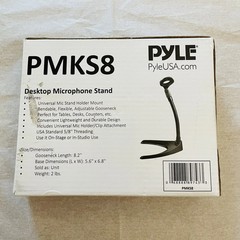 Pyle Desktop Microphone Stand PMKS8 8.2”Gooseneck , Resealed In Box