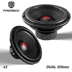 PRORECK 610 10″ Dual 2 Ohm 1800W Car Subwoofer Loud Audio Pair