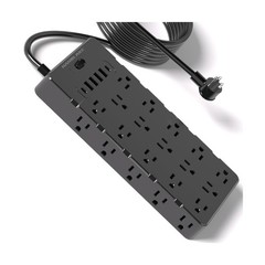 Heavy Duty Surge Protector Power Strip – 25 AC Outlets, 6 USB Ports… Fast Ship