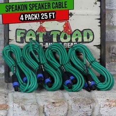 25FT Speakon Wires (4x BUNDLE Speaker DJ Cables) | Studio Sound Stage PA Gear