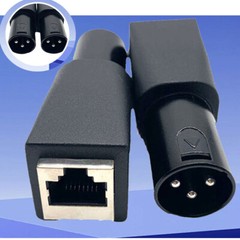 DMX to RJ45 Connector RJ45 Ethernet to 3-Pin XLR DMX Female & Male Adapter Set