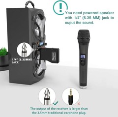 Wireless Microphone, Handheld Dynamic Microphone Wireless mic System for Kara…