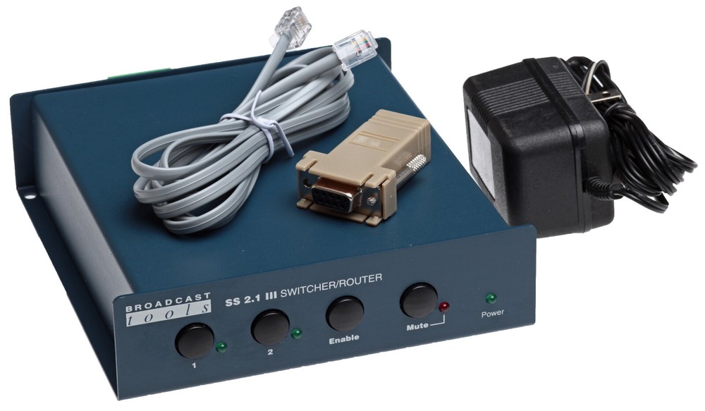 Broadcast Tools SS2.1 III TERM Balanced Audio Automation Switcher Router RS232
