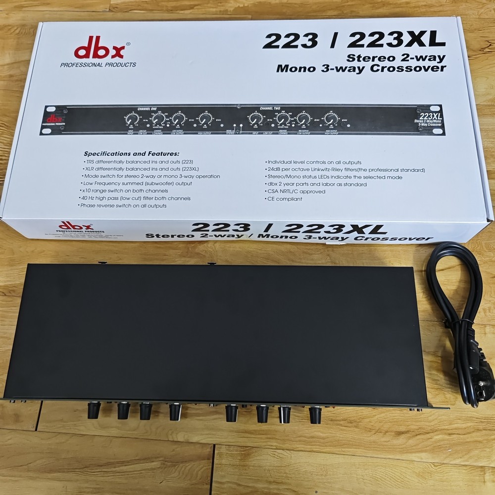 OEM NEW For DBX 223XL Stereo 2-Way/Mono 3-Way with XLR Connectors Crossover