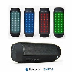 Color: Black – Bluetooth NFC Rainbow LED Lights and Music Speaker with FM Radio