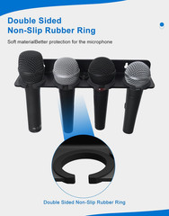 Multi Microphone Holder for Wired and Wireless Mics, Hold Up to 4 Mics, Multiple