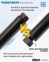 Speaker Pole Pair for Subwoofer – M20 Mount Height Adjust