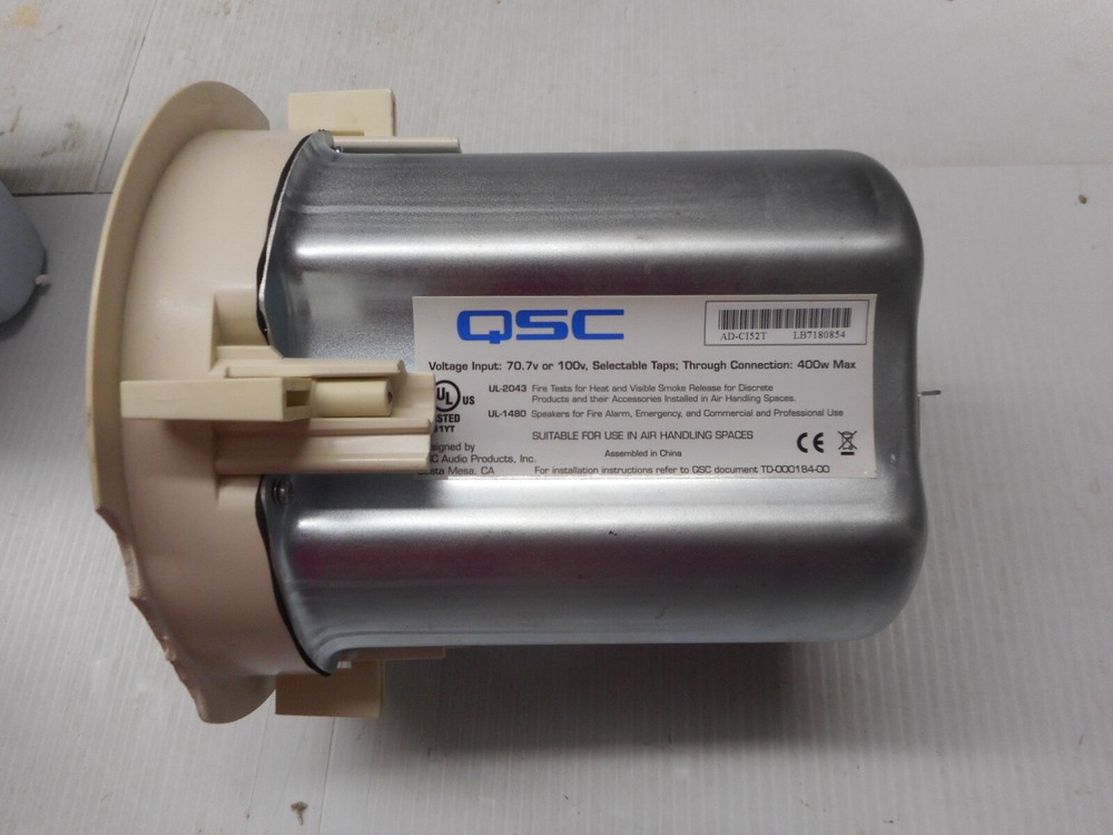 QSC AD-C152T In-Ceiling Ductwork Wall Mount Speaker 400W Damaged See Description