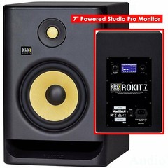 KRK RP7 Rokit G4 Professional Bi-Amp 7″ Powered Studio Monitor, Black (RP7G4)