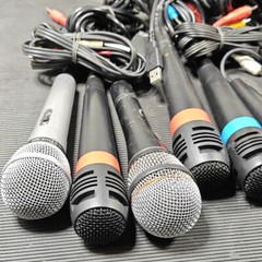 Lot of 9 Used Microphones – Various Models & Brands, Working