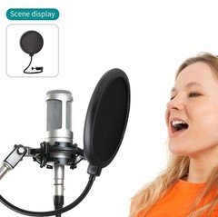 Professional Microphone Filter / Pop Shield – 360° Flexible & Duel Layered NEW