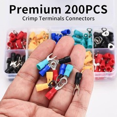 QOOSIKICC 200 Pcs Electrical Insulated Wire red, blue, yellow, grey, black