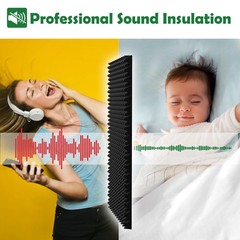 12 Pack 1.5″X12″X12″ Acoustic Foam, Sound Proof Egg Crate Foam(Most 12