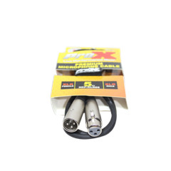 Pro X 5 Ft. Balanced XLR3-F to XLR3-M Premium Audio Microphone Cable