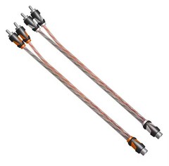 RD RCA Y Splitter Audio Cable Connection, OFC Oxygen Free Copper, Tinned 1F2M