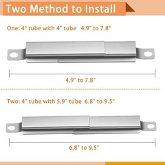 Zemibi Universal Adjustable Crossover Tubes, Charbroil Carryover Tube Silver