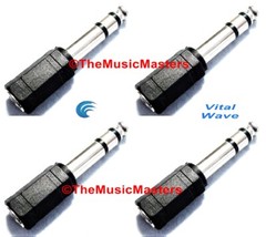 4X 1/8″ 3.5mm Female Jack to 1/4″ Male Plug Stereo Headphone Audio Adapter VWLTW