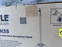 2 x PYLE PMKS5 MICROPHONE STAND BASE – BLACK NEW IN BOX