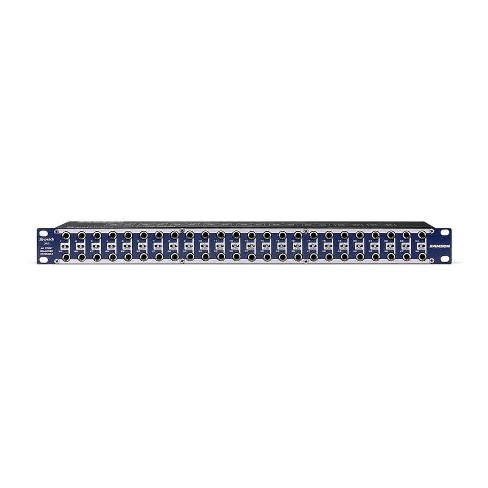 Samson S-Patch Plus 48-Point Audio Patch Bay with 1/4-Inch 19″ x 1.75″, Blue