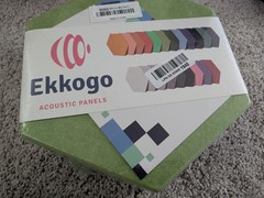 Ekkogo Acoustic Wall Panels 12-Pack Green Hexagon High Density Sound Dampening