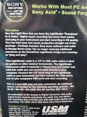 (Guitar To USB) SoundTech LightSnake STUSBG10 Luminescent Cord