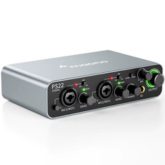 -PS22 USB Audio Interface for PC,60dB Pro-Preamp, 24bit 192kHz,Dual USB Interfac