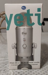 Blue Yeti USB Condenser Microphone Gris Cool Grey Cardioid Multi Pattern Gray