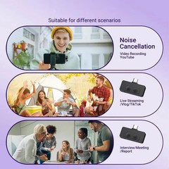 Noise Cancelling Microphone Type-C Mic Plug & Play for Android & iPhone 17/16/15