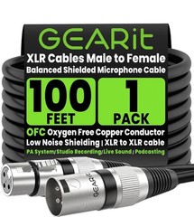XLR Cables 100ft OFC, Microphone Cable XLR Male to Female, XLR Cable Low Nois…