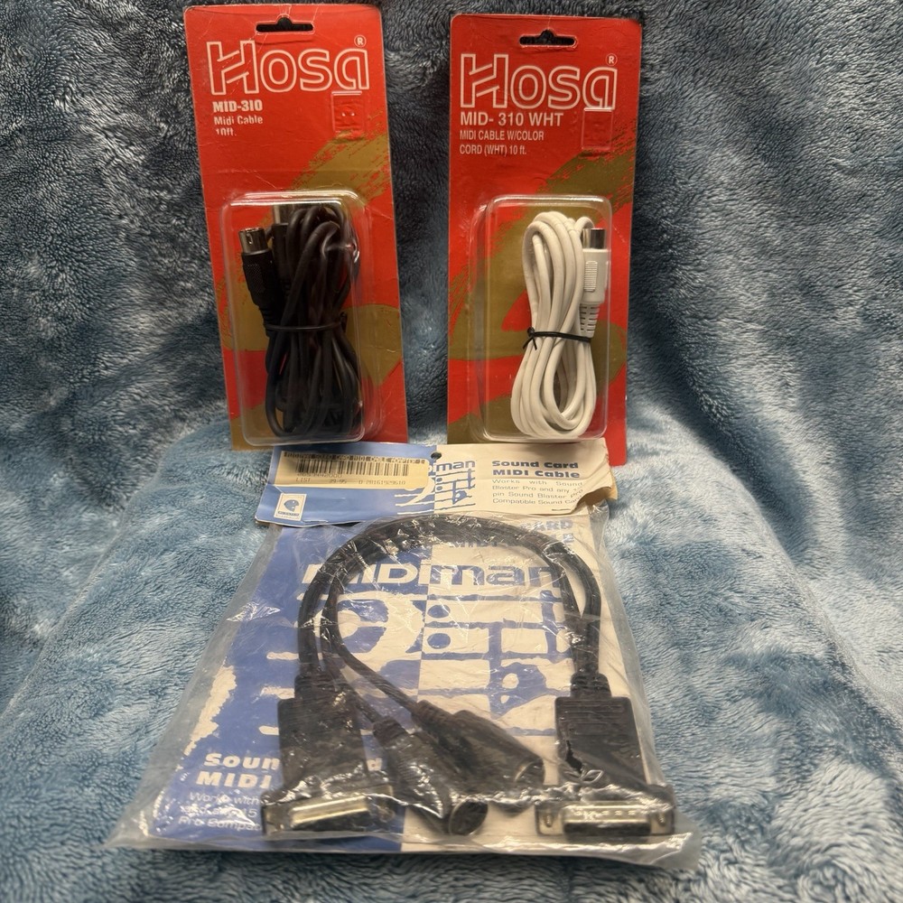 NOS Retro Midiman Sound Blaster Pro 16 AWE 64 32 MIDI Cable 15-pin DB15 Gameport