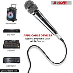 5Core Microphone Dynamic Microfono XLR Audio Cardioid Mic Vocal Karaoke Singing