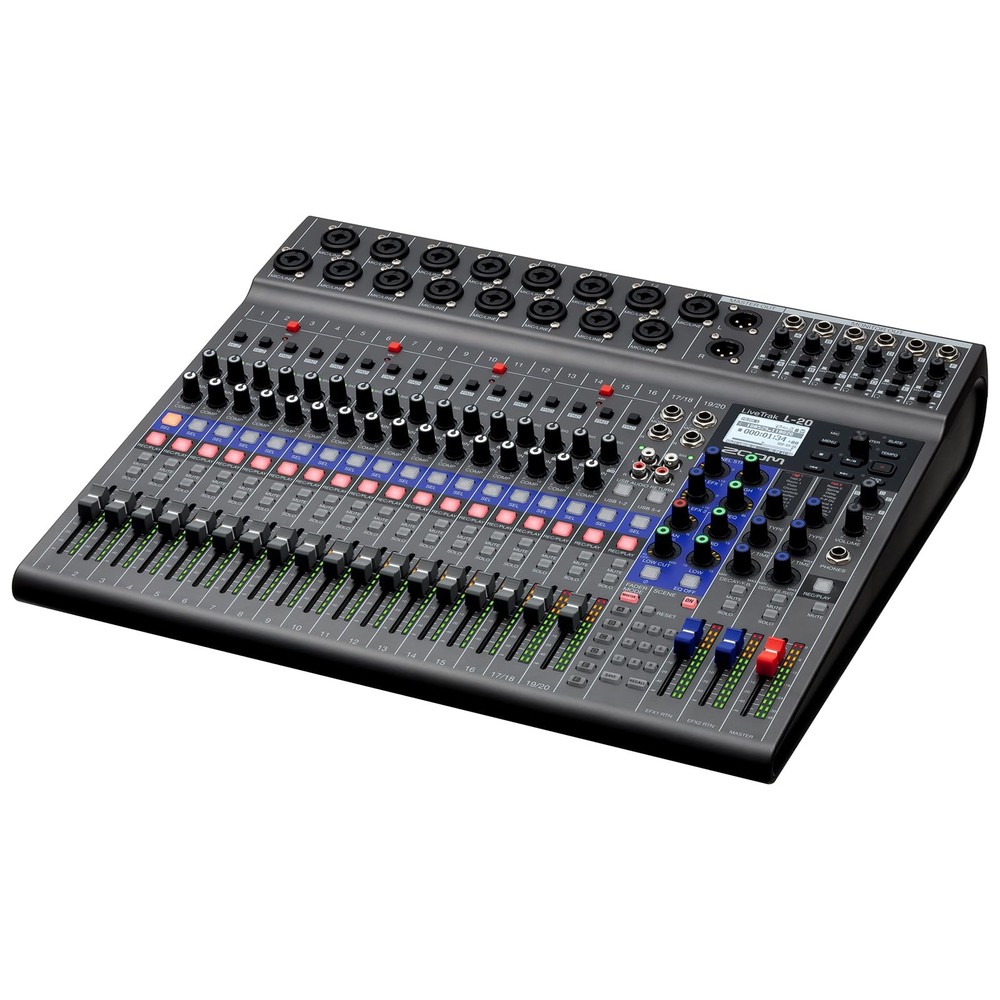 ZOOM L-20 Digital Mixer, Live Multitrack Recorder, 22 in/4 Out USB Audio