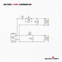PAIR MATRIX 1500 2Way 1.8Khz Pro Speaker Passive Crossover w HF Driver horn EQ