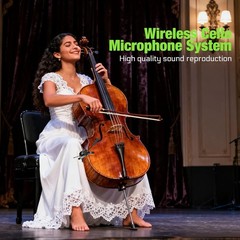 UHF Wireless Violin Cello Microphone System Violin Pickup Clip-on Instrument Mic