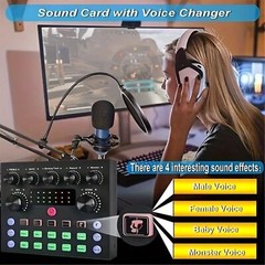 USB Interface External Sound Card Live Broadcas Microphone Audio Card Equipment