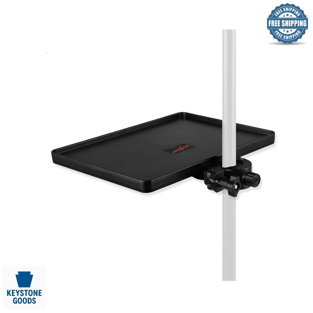 8.7×6.5in Microphone Stand Clamp-On Tray for Stage & Studio