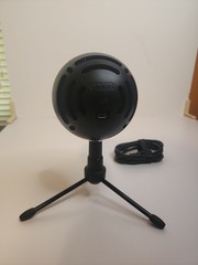 Blue Snowball iCE Black USB Podcasting Recording Microphone Stand Working EUC