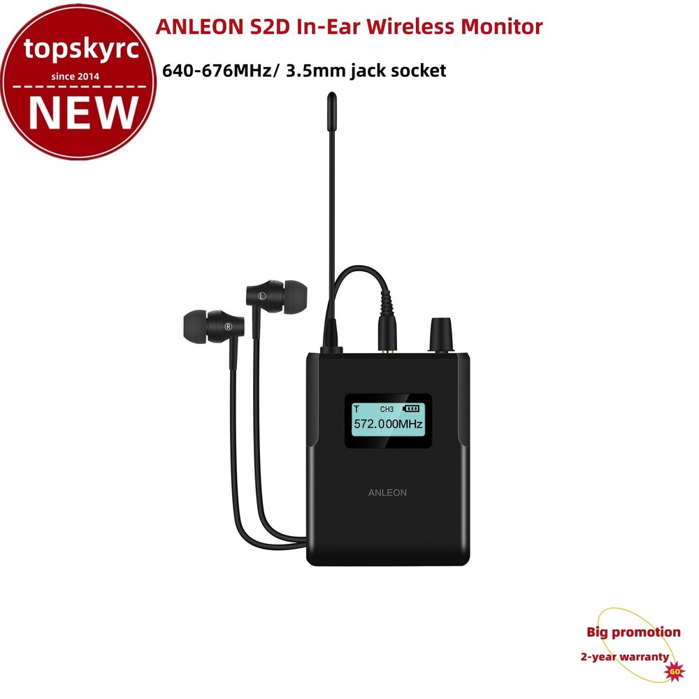 ANLEON S2D 640-676MHz Receiver Digital In-Ear Wireless Monitor System 36CH