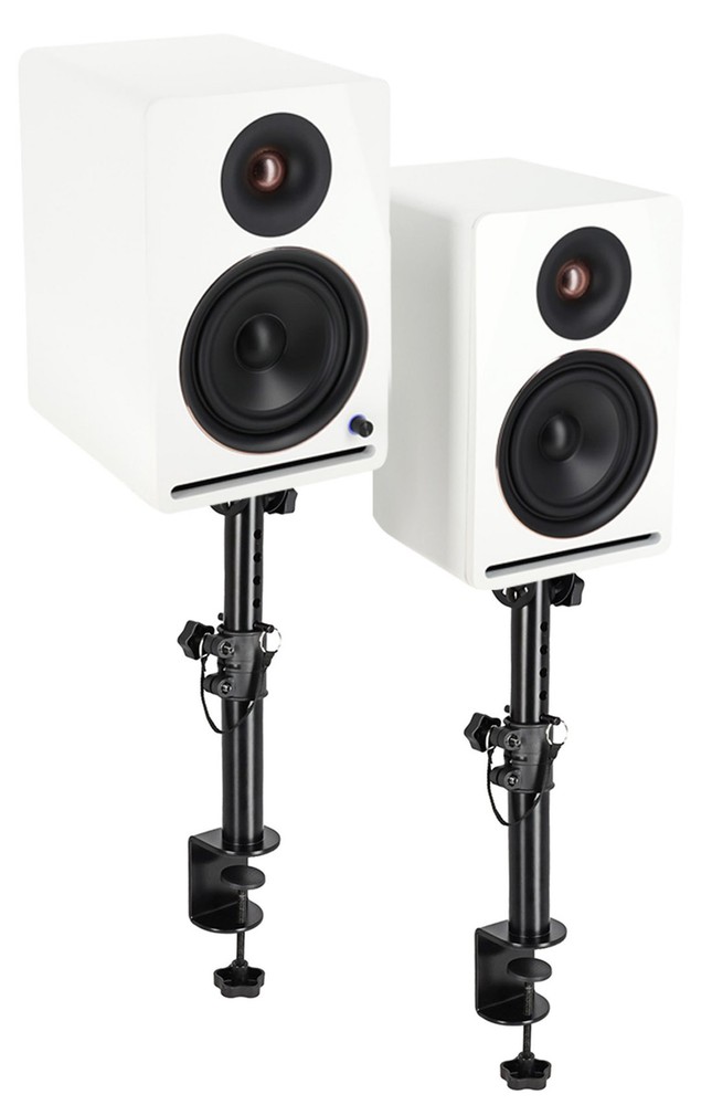 (2) Rockville APM6W v2 6.5″ Powered Studio Monitors w/USB/Bluetooth+Desk Stands