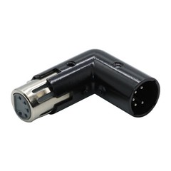 2x 5-PIN XLR Angle Adapter Plug Male & Female Adjustable to 4 Angle Positions