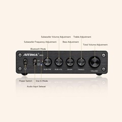 AIYIMA A03 2.1 Channel Class D Amplifier 50W * 2+100W TPA3116 Bluetooth Stereo A