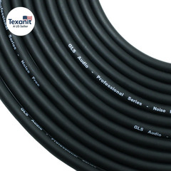 25 Ft Patch Cable Cords – XLR Male to 1/4 Inch TRS Black Cables – 25′ Balanced S