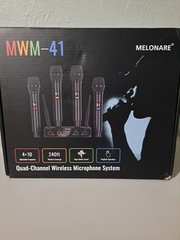 Melonare Quad-channel Wireless Microphone System Mwm-41 NEW With 4 Mics