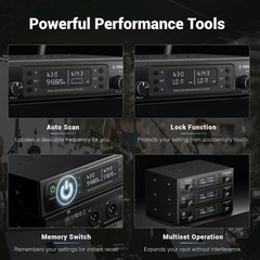 Phenyx Pro PTU-71-2H UHF Dual-Channel Wireless Handheld Microphone System